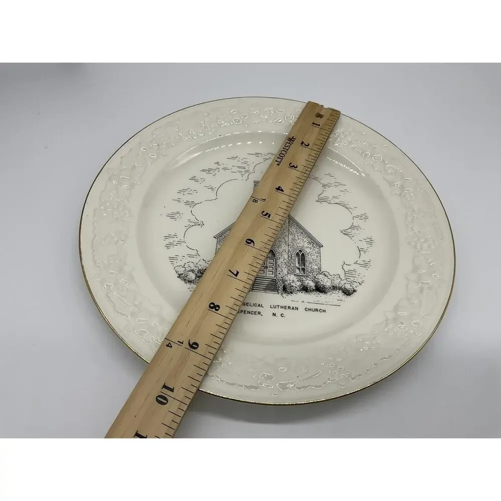 Vintage Calvary Evangelical Lutheran Church Spencer NC Plate 10.5
